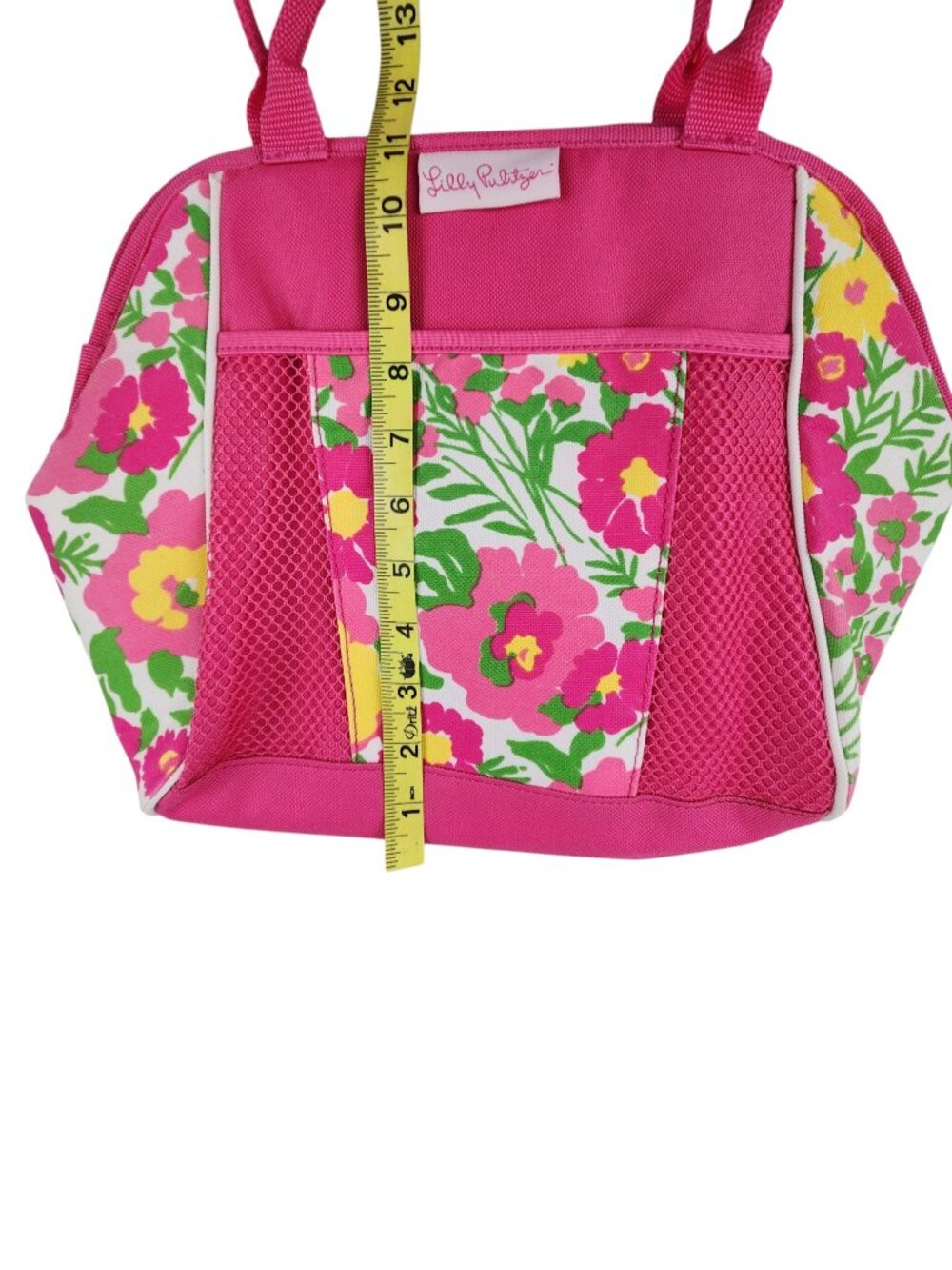Lilly Pulitzer Pink Floral Canvas Tote Bag Beach Garden Pool - Picture 11 of 11